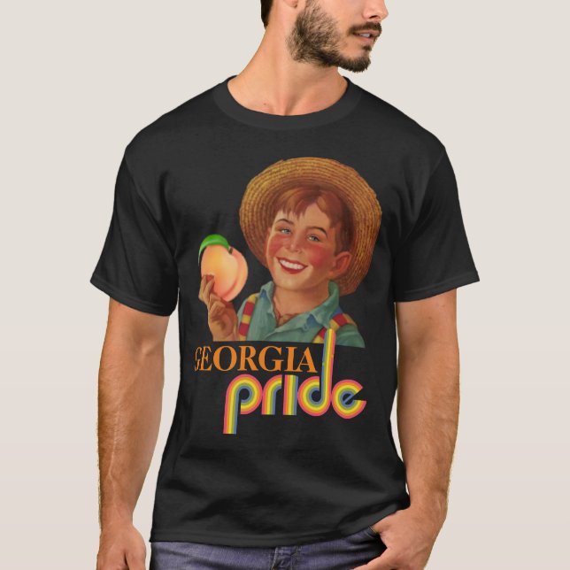 Camisa GEORGIA PRIDE PEACH FARMER (Clássico Retro) (Frente)