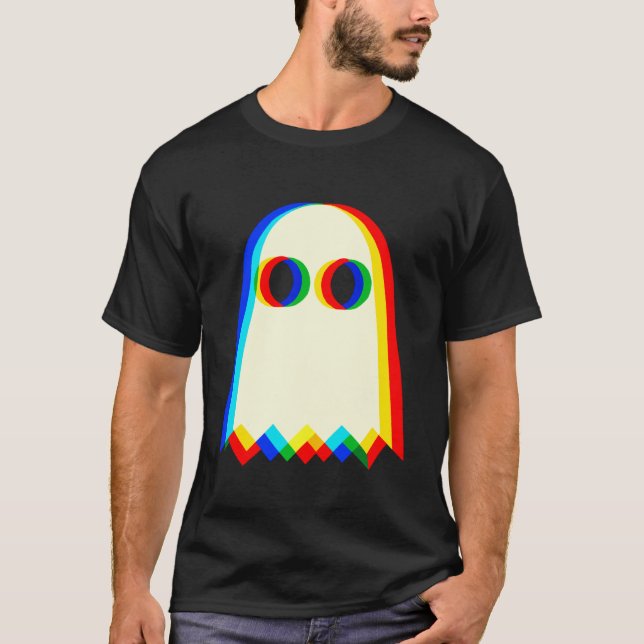 Camisa Ghost Trippy Vaporwave, Estilo Rave de Fest (Frente)