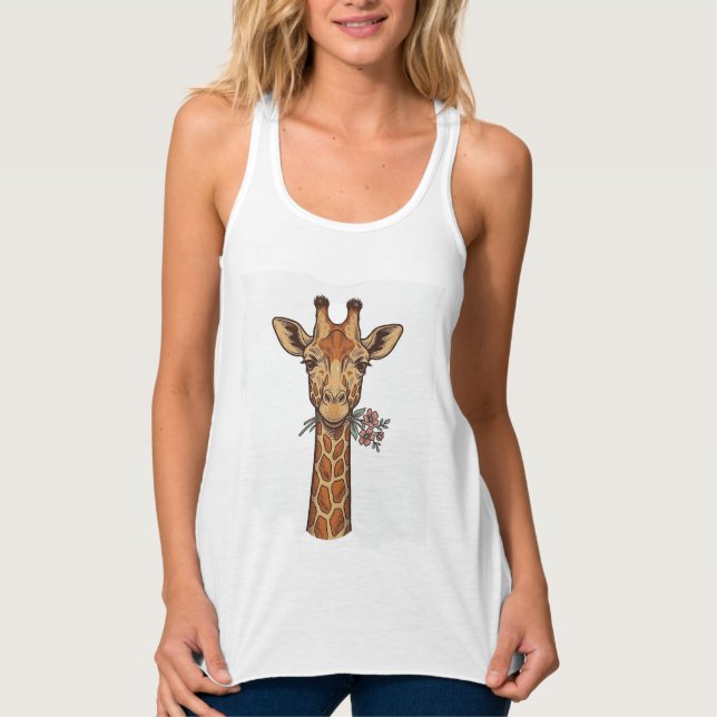 Camisa Girafa Gravada Vintage Com Flores_1 (Frente)