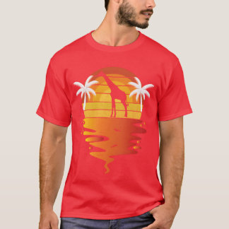 Camisa Girafa pôr do sol retrô anos 70 vintage Gir