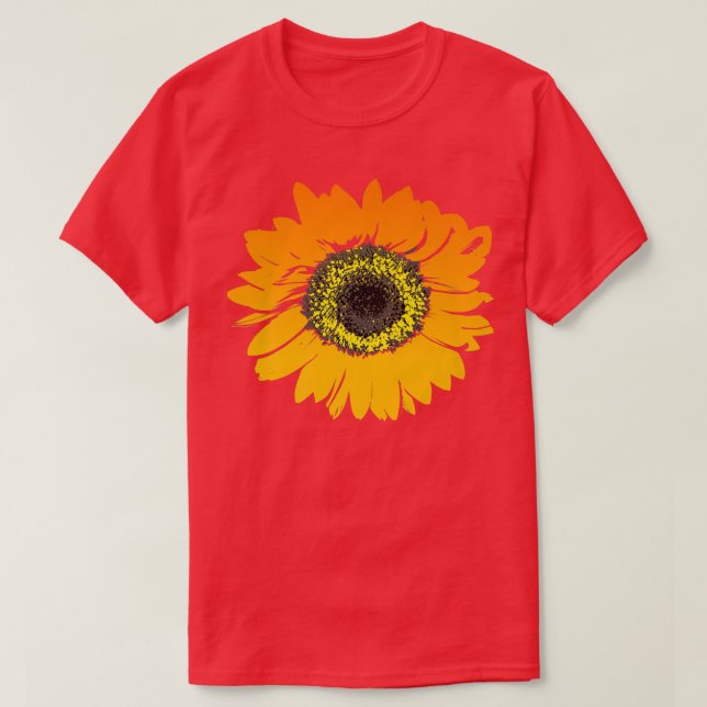 Camisa girassol, Felicidade do Jardim, Verão (Frente do Design)