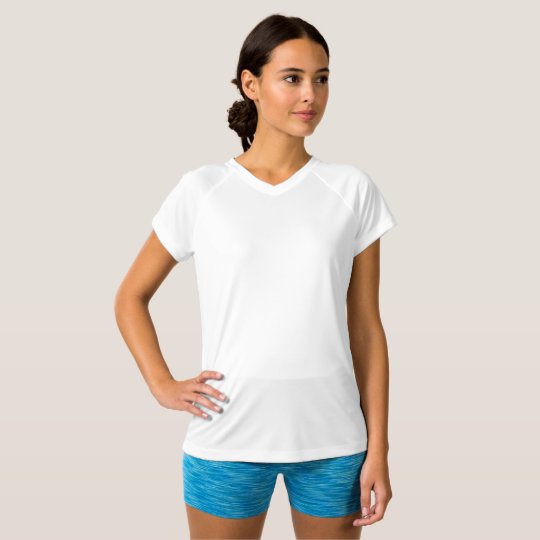 Camiseta Feminina Double Dry Training, Gola V , Branco