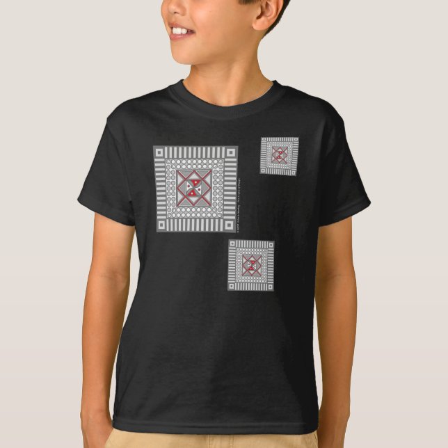 Camisa Gométrica Alternativa de Crianças e Bebês E (Frente)