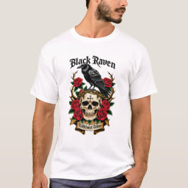 Camisa Gótica Misteriosa Raven Preta