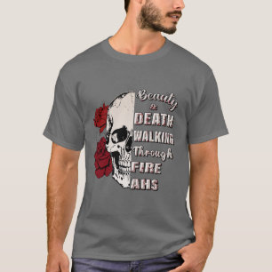 Camisa Gráfica Caveira e Rosa – Camisa com Citação