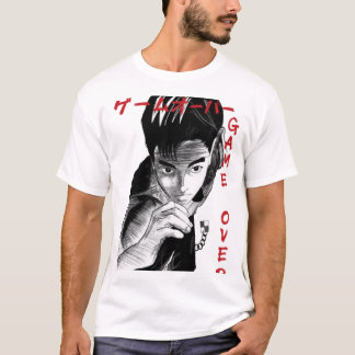 Camisa Gráfica com Desenho de Gamer Estilo Mangá G