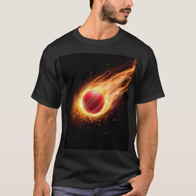 Camisa Gráfica de Críquete T20 Fireball (Frente)