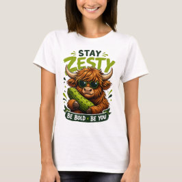 Camisa Gráfica Divertida de Vaca das Terras Altas