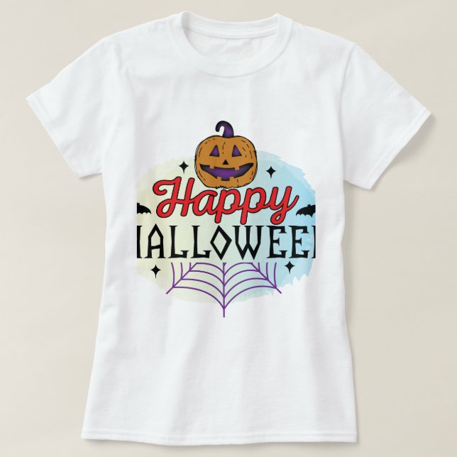 Camisa Gráfica do Dia das Bruxas - Spooky e Na mod (Frente do Design)