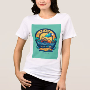 Camisa gráfica do Parque Kavim Umee, de uso femini