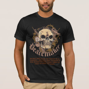 Camisa gráfica gótica escura para homens