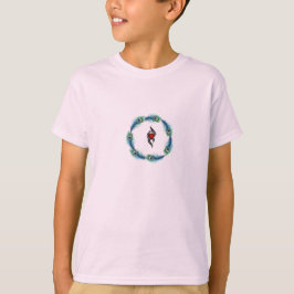 Camisa Gráfica Minimalista com Coração e Pena de P