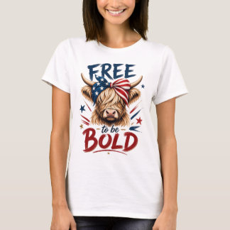 Camisa Gráfica Patriótica de Vaca das Terras Altas