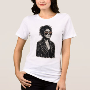 Camisa Gráfica Retro Rock Girl – Arte Vintage Grun