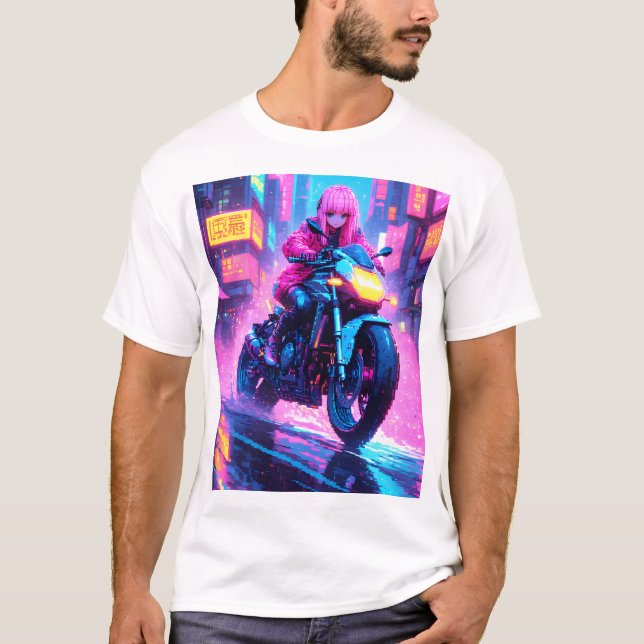 Camisa Gráfica Temática Anime Cyber Punk (Frente)