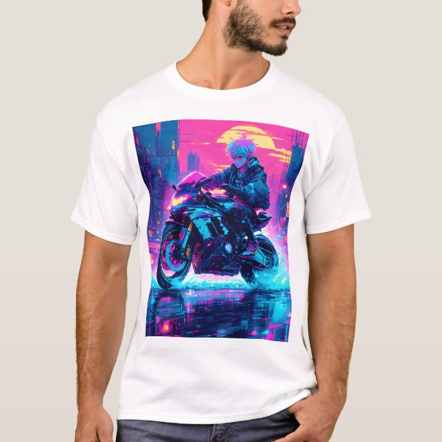 Camisa Gráfica Temática Anime Cyber Punk (Frente)