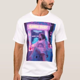 Camisa Gráfica Temática Anime Cyber Punk