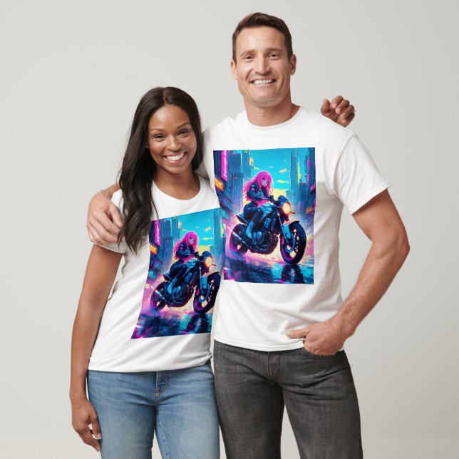 Camisa Gráfica Temática de Anime Cyber Punk (Unissex)