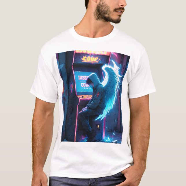 Camisa Gráfica Temática de Anime Cyber Punk (Frente)
