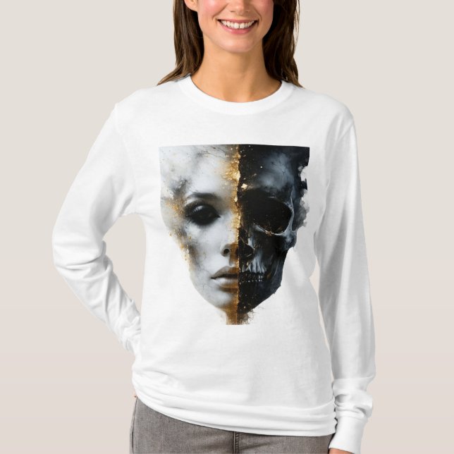 Camisa Gráfica Vida e Morte I Teto para Festas (Frente)