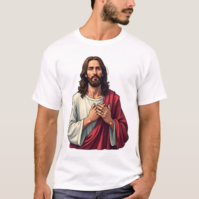 Camisa Gravada Fé Vintage Jesus Cicatriz de Prego  (Frente)