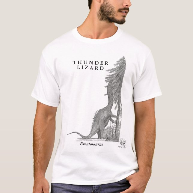 Camisa Greg Paul do dinossauro do Brontosaurus (Frente)