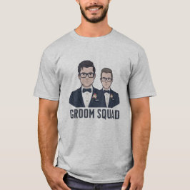 Camisa Groom Squad - Camiseta de Cartoon para Padr