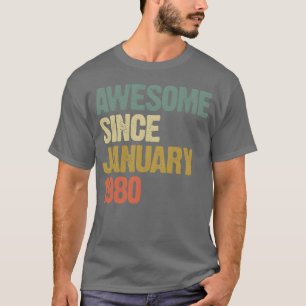 Camisa Groovy Retro Incrível Desde Janeiro de 1980