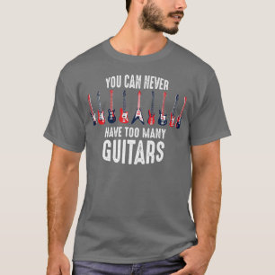 camisa guitarrista engraçada que você nunca pode t