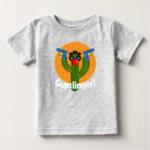 Camisa Gunslinger Cactus Design - Baby Fine Jersey
