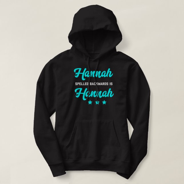 Camisa Hannah De Trás Para Frente É Palavra Hannah (Frente do Design)