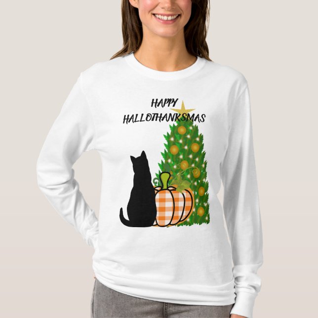 CAMISA HAPPYHALLOTHANKSMAS (Frente)
