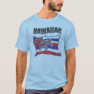 Camisa havaiana do azul da bandeira