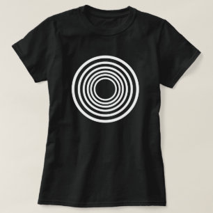Camisa hipnótica com círculos redondos psicodél