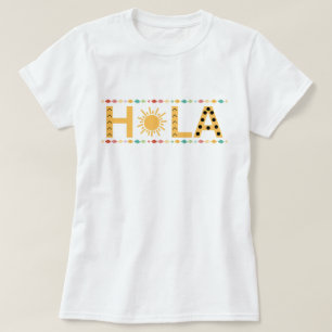 Camisa Hola, Camisa Hola em Espanhol, Camisa Olá e