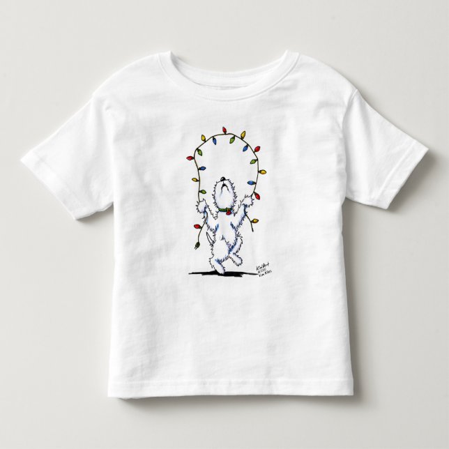 Camisa Holiday Cheer Westie Dog (roupa leve)  (Frente)