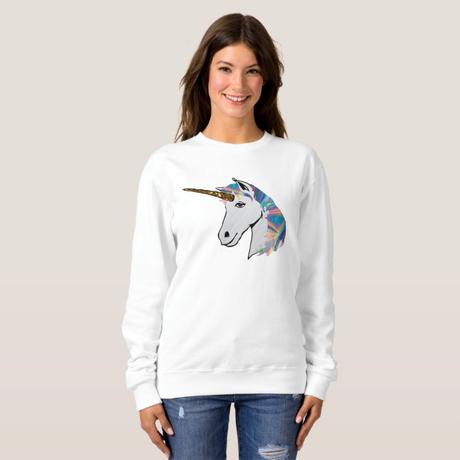 camisa holográfica unicórnica (Frente Completa)