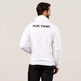 Camisa hoodie manga comprida cor branca para homen