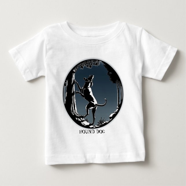 Camisa Hound Dog para Criança Personalizada Camisa (Frente)