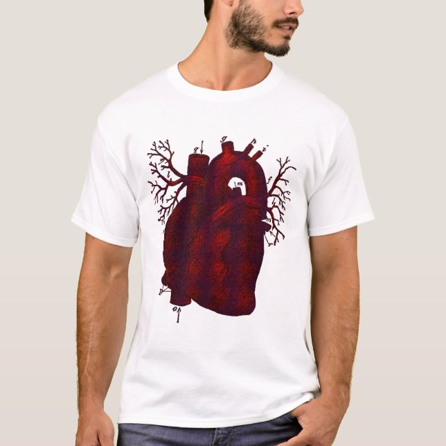 Camisa humana escura do coração (Frente)