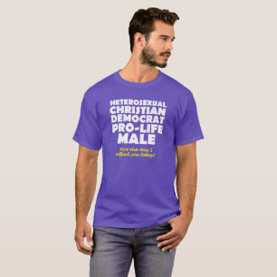 Camisa Humorística Democrata Masculino Cristão Ofe