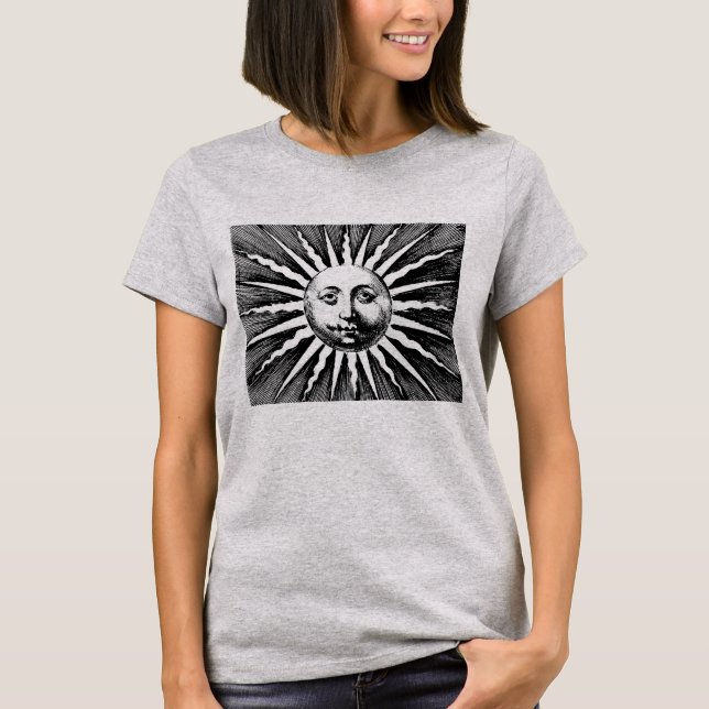 Camisa ilustrada vintage de Sun (Frente)