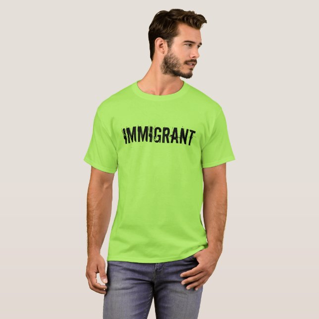 Camisa imigrante do protesto do Anti-Trunfo (Frente Completa)
