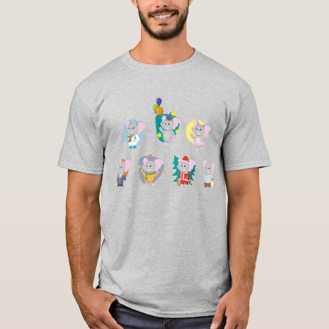 Camisa impressa elefante (Frente)