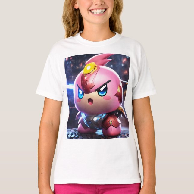 Camisa impressa em personagem de desenho animado p (Frente)