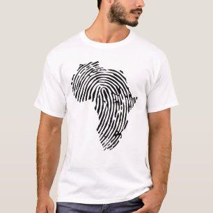 Camisa Impressão de dedos africanos, Poder Negro