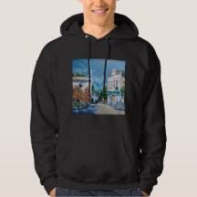 Camisa Impressionista da Rua da Cidade Ensolarada