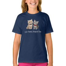 Camisa Infantil Amante de Gatos Fofos