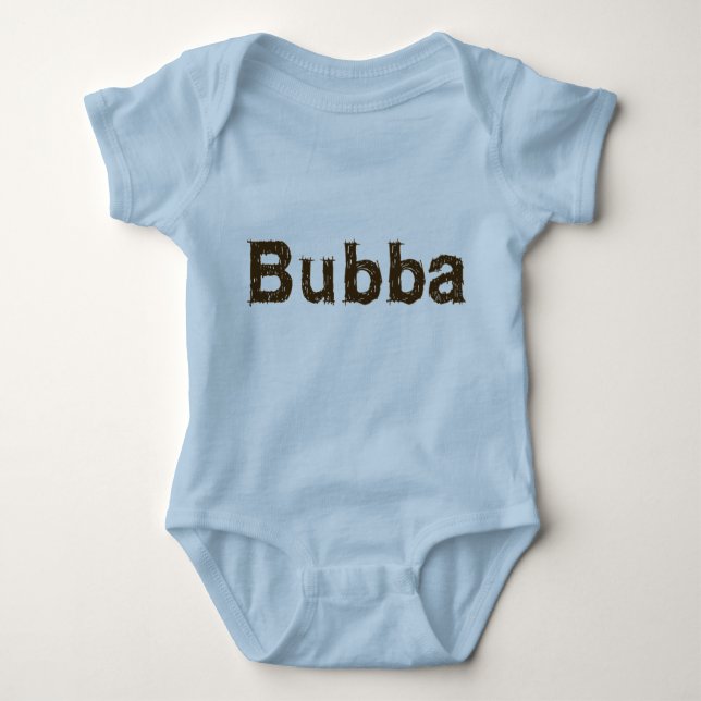 Camisa infantil azul de Bubba (Frente)