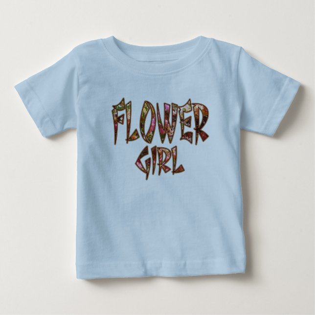 Camisa Infantil com Babados para Menina de Flores  (Frente)